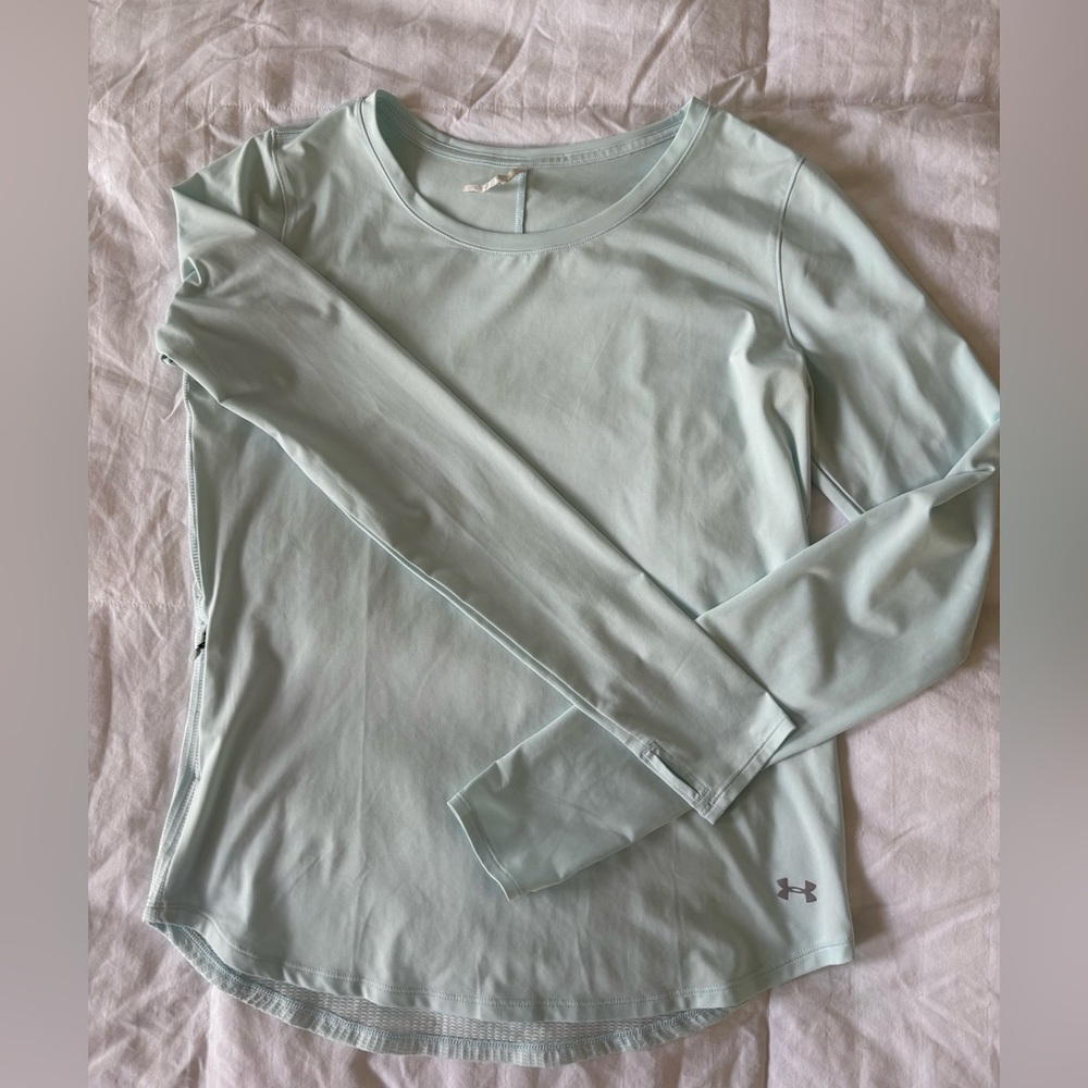 Under Armour HeatGear Baby Blue Long Sleeve Top Size L